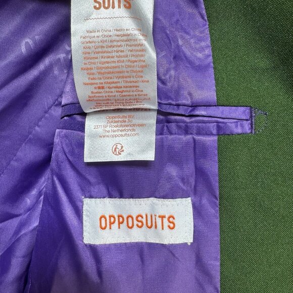 Opposuits Suit Jacket Blazer Youth Boys 16 Glorious Green Christmas Holiday - Picture 7 of 8